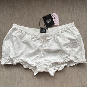 brand new! favorite child collective brigitte white ruffle short🤍